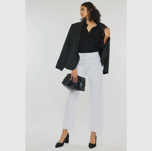 High Rise Slim Wide Leg