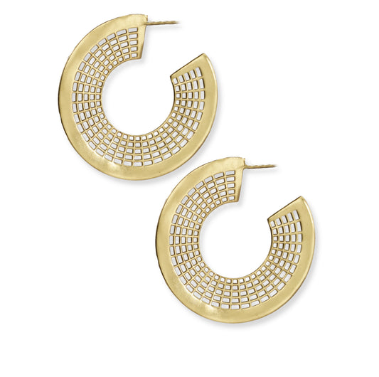 Lyric Caged Interior Flat Hoop Earrings