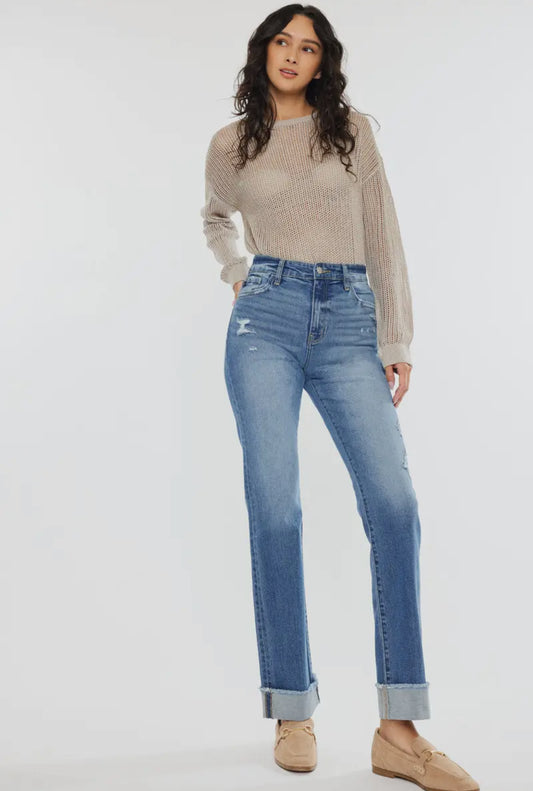 High Rise Straight Jeans