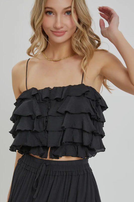 Ruffle Tiered Cami-Tank