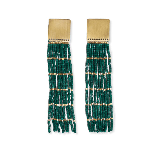 Harlow Brass Fringe Earrings