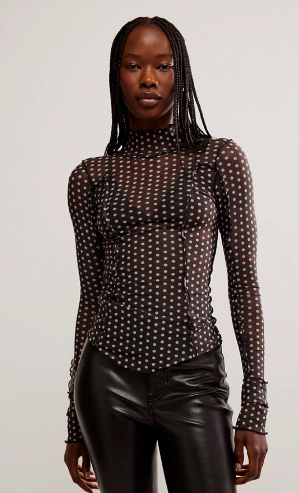 Charlie Printed Mesh Top