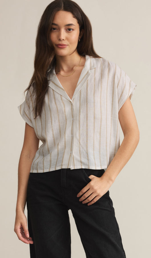 Parallel Button Down Top