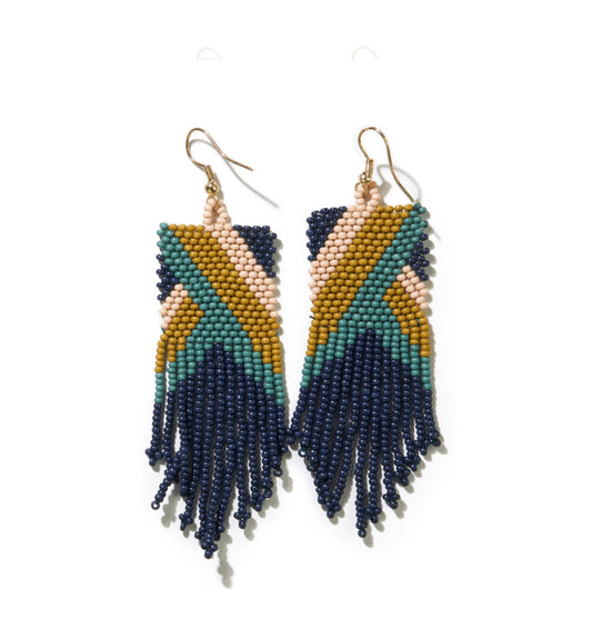 Fiona Angles Beaded Fringe Earrings