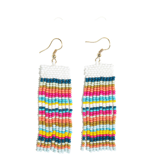 Multi Color Stripe Earrings